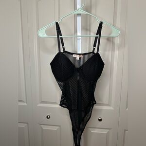 Black Mesh Bodysuit